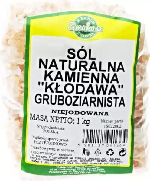 Sól Naturalna Kłodawska Kamienna Różowa Kłodawa Gruboziarnista N