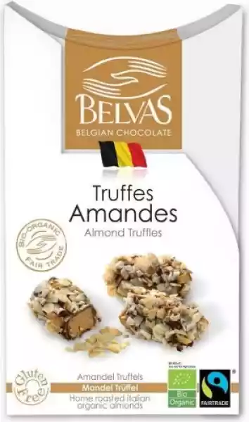 Belgijskie Czekoladki Truffle Z Migdałami Bezglutenowe Fair Trad
