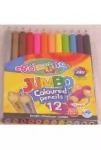Kredki Ołówkowe Okrągłe Jumbo Colorino Kids + Temperówka