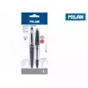 Milan Milan Długopis + Ołówek Mechaniczny Capsule Silver 