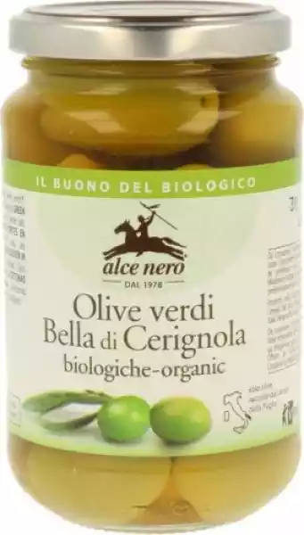 Oliwki Zielone Bella Di Cerignola Z Pestką W Zalewie Bio 350 G -
