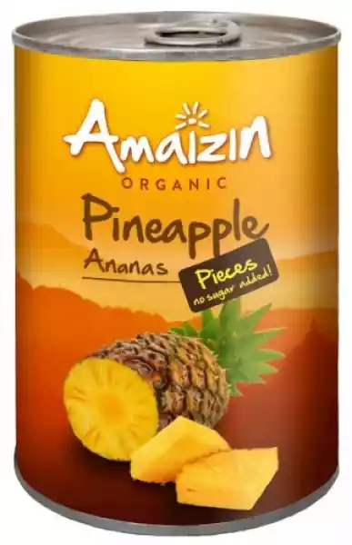 Ananas Kawałki W Soku Własnym Bio 400 G - Amaizin