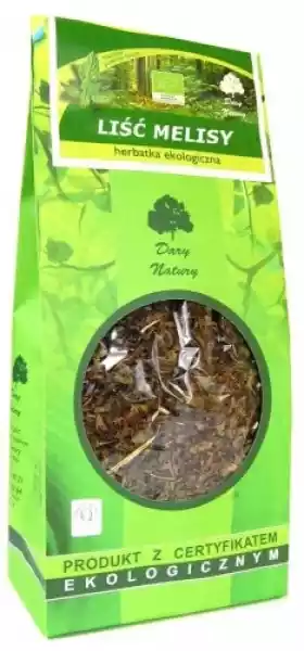 Herbatka Melisa Liść Melisy Bio 100 G - Dary Natury