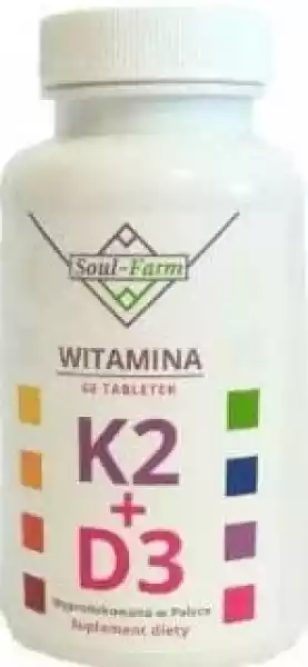 Witamina K2Mk7+D3 60 Tabletek - Soul Farm