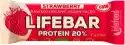 Lifefood Baton Truskawkowy Proteinowy Z Białkiem Ryżowym Bio 47 G - Lifef