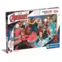  Puzzle 104 El. Supercolor. The Avengers Brokat Clementoni