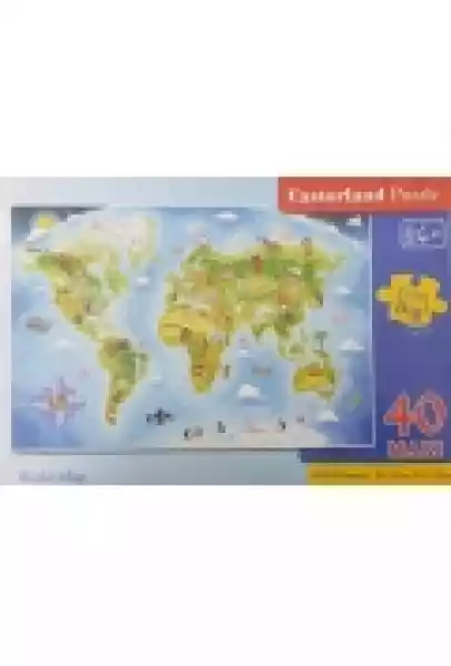 Puzzle 40 El. Mapa Świata
