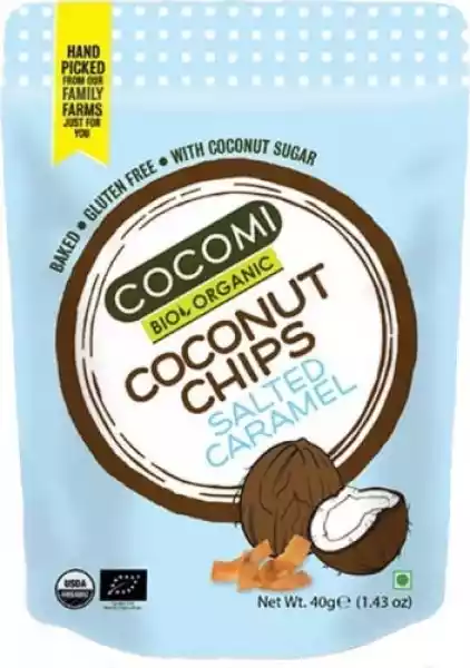 Chipsy Kokosowe O Smaku Karmelowym Z Solą Prażone Bezglutenowe B