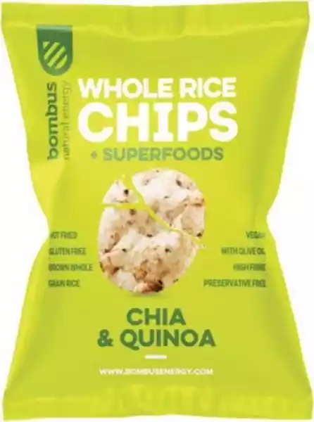 Chipsy Ryżowe Pełnoziarniste Z Chia I Quinoa Bezglutenowe 60 G B