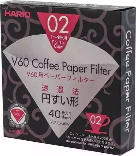 Filtry Papierowe Do Drippera V60-02 (40 Szt.) - Hario
