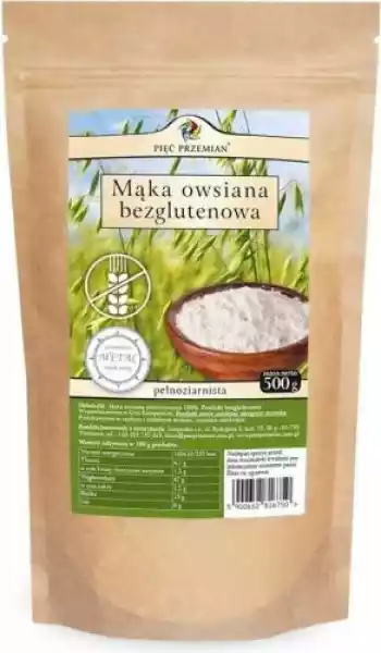 Mąka Owsiana Bezglutenowa Bio 500 G - Pięć Przemian