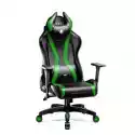 Fotel Diablo Chairs X-Horn (L) Czarno-Zielony
