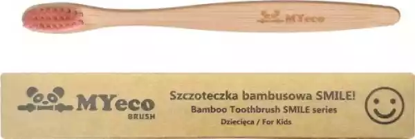 Szczoteczka Do Zębów Dla Dzieci Bambusowa Różowa Miękka - Myecob