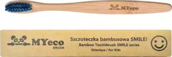 Szczoteczka Do Zębów Dla Dzieci Bambusowa Niebieska Miękka - Mye