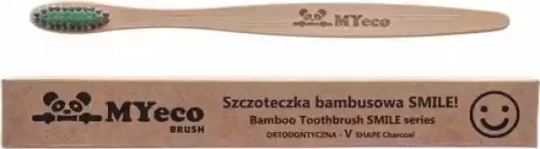 Szczoteczka Do Zębów Bambusowa Ortodontyczna Z Węglem Aktywnym Z