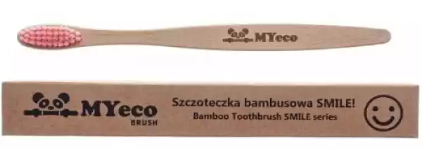 Szczoteczka Do Zębów Bambusowa Różowa Miękka - Myecobrush