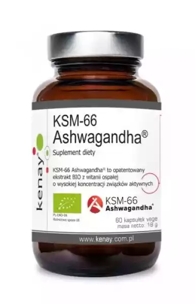 Ashwagandha Ksm-66 Bio 60 Kapsułek Kenay