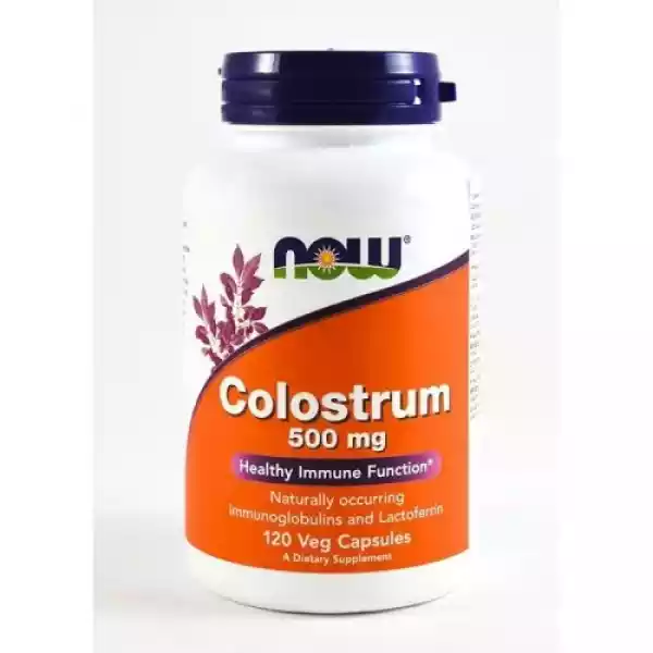 Colostrum 500 Mg 120 Kapsułek Now Foods