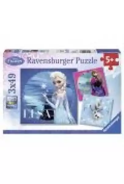 Puzzle 3 X 49 El. Elsa, Anna I Olaf Kraina Lodu