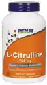 Lcitrulline Lcytrulina 750 Mg 180 Kapsułek Now Foods