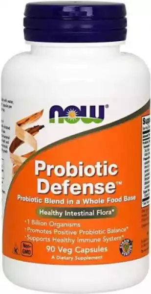 Probiotic Defense 13 Szczepów Bakterii 90 Kapsułek Now Foods