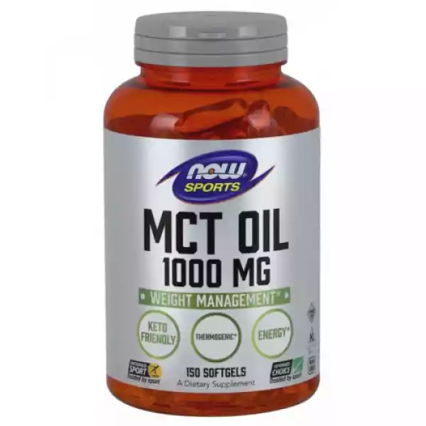 Mct Oil Olej Mct 1000 Mg 150 Kapsułek Now Foods