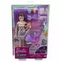 Mattel  Barbie Opiekunka Lalka Skipper Wózek + Bobas Zestaw Gxt34 Matte