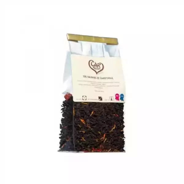 Herbata Liściasta Czarna Truskawki Ze Śmietaną 50 G