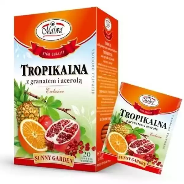 Herbatka Tropikalna Z Granatem I Acerolą (20X2G) 40G Malwa