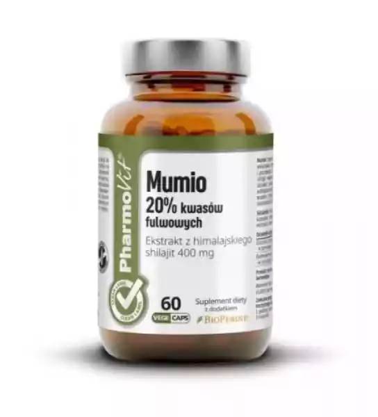Pharmovit Mumio 20 % Kwasów Fulwowych Clean Label