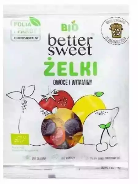 Żelki Better Sweet Owoce I Witaminy Bio 80 G