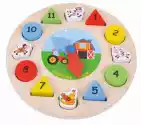 Puzzle Drewniane Zegar Dla Dzieci Od 3 Roku Życia - Sun Baby