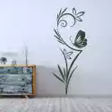 Wally Piekno Dekoracji Naklejka Na Ścianę Kwiaty I Motyl 2089