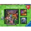 Ravensburger  Puzzle 3X49 El. Minecraft 056217 P8 Ravensburger