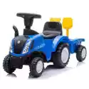 Jeździk Sun Baby Traktor Z Przyczepą New Holland Niebieski
