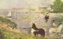 Reprodukcja Weisses Und Schwarzes Pferd Im Fluss, Georges Seurat