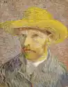 Reprodukcja Self-Portrait With Straw Hat, Vincent Van Gogh