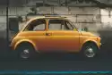 Wally Piekno Dekoracji Fototapeta Na Ścianę Samochód Fiat 500 W Kolorze Musztardowym Fp