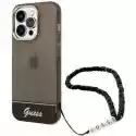 Etui Guess Translucent Strap Do Apple Iphone 14 Pro Czarny