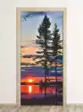 Wally Piekno Dekoracji Fototapeta Na Drzwi Zachód Słońca Nad Jeziorem Fp 6201
