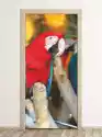 Wally Piekno Dekoracji Fototapeta Na Drzwi Czerwona Papuga Fp 6212