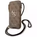 Etui Guess 4G Big Metal Logo Pouch S/m Max 6.1 Brązowy