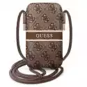 Guess Etui Guess 4G Printed Stripe Pouch S/m Max 6.1 Brązowy