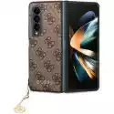 Guess Etui Guess 4G Charms Collection Do Samsung Galaxy Z Fold 4 Brązo