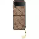 Guess Etui Guess 4G Charms Collection Do Samsung Galaxy Z Flip 4 Brązo