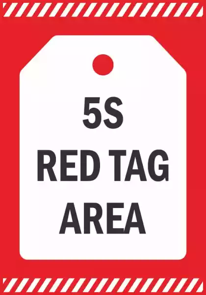 Naklejka 5S Red Tag Area N094