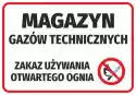 Wally Piekno Dekoracji Naklejka Magazyn Gazów Technicznych - Zakaz Używania Otwartego O