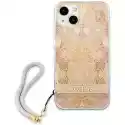Guess Etui Guess Flower Strap Do Apple Iphone 13 Złoty