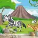 Wally Piekno Dekoracji Tapeta Zebra, Geopard 0135