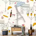 Wally Piekno Dekoracji Tapeta Na Ścianę Paryż, Wieża Eiffla, Zabytki I Symbole 0430